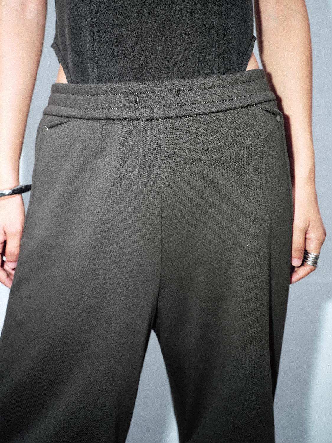 Flap Pocket Wide-Leg Pants