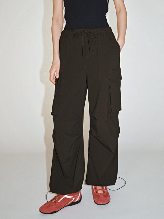 Cargo Pocket Wide-Leg Utility Pants