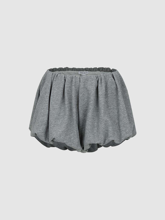 Cotton Bubble Silhouette With Elastic Waist Medium-Thickness Slight Stretch Shorts