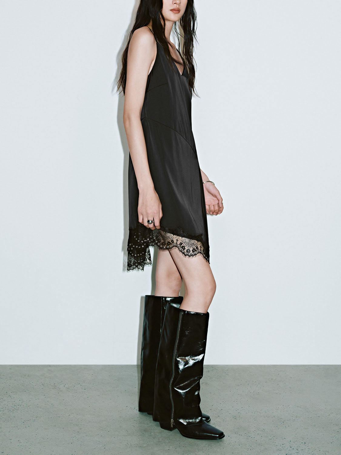 Cami Lace Decor A-Line Dresses