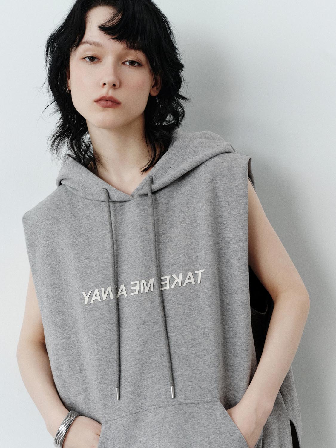 Hoodie Sleeveless Straight Dresses