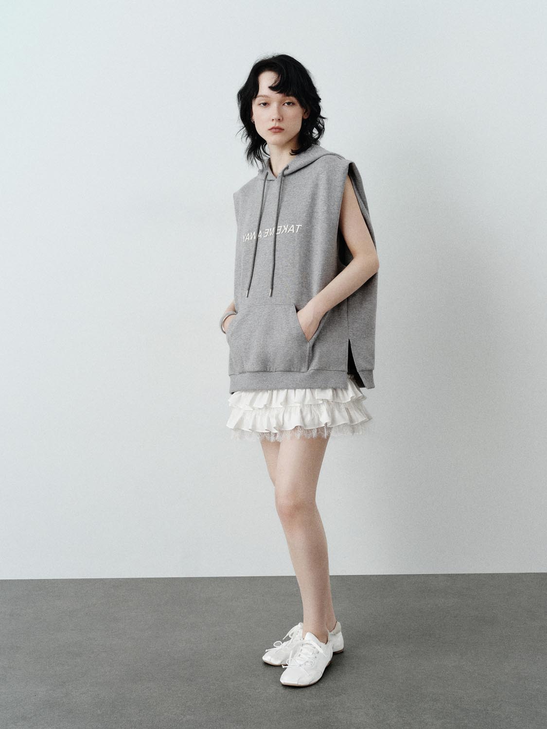 Hoodie Sleeveless Straight Dresses