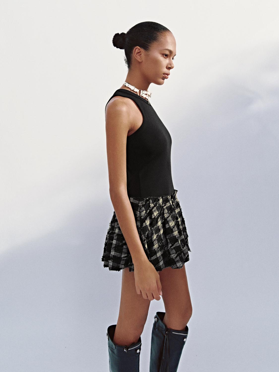 Paneled Sleeveless Dresses