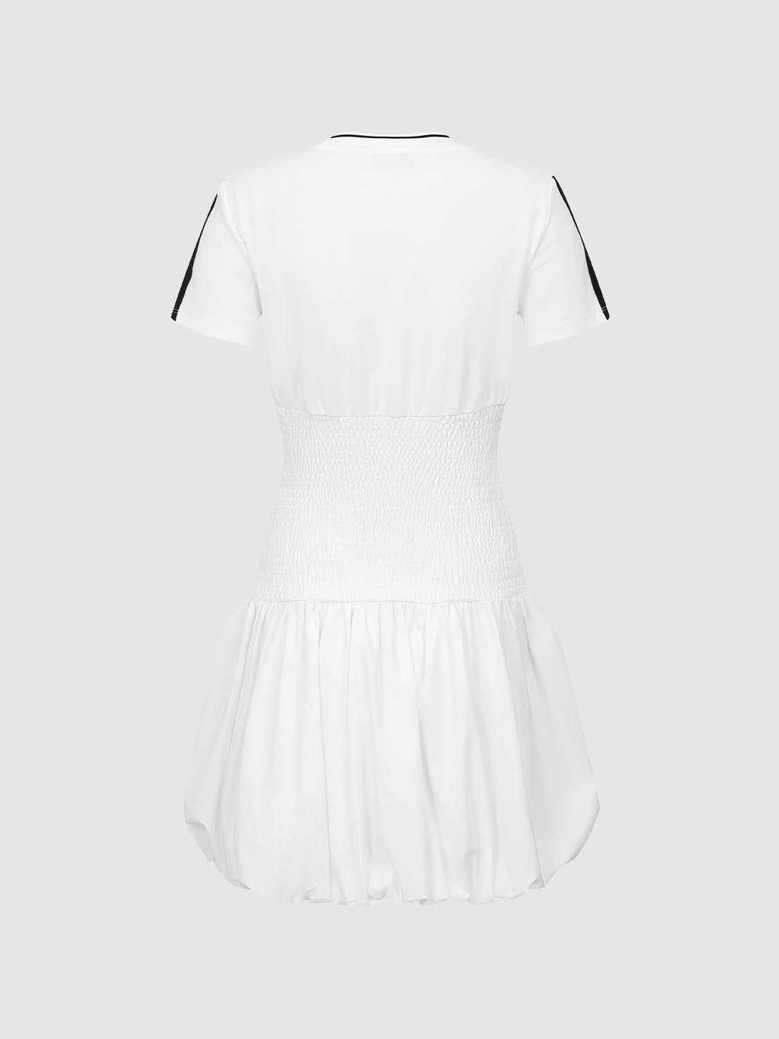 Nipped Waist Bubble Midi Dresses