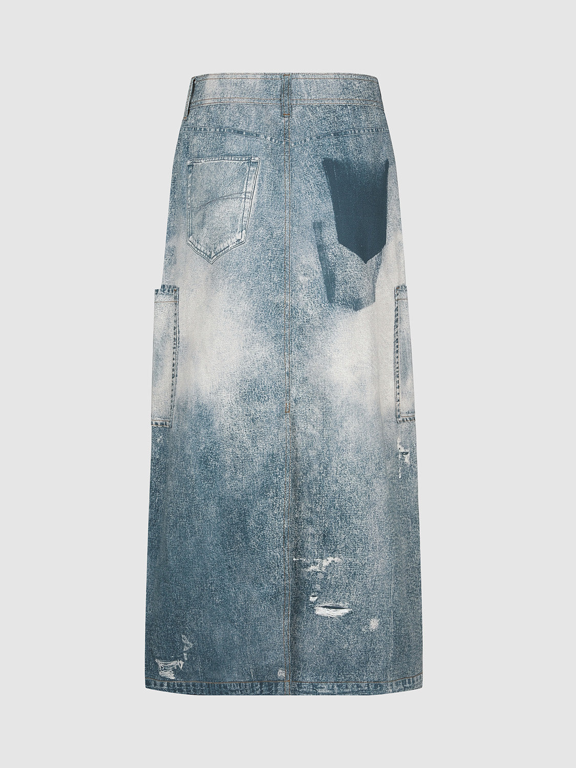 Straight Denim Skirt