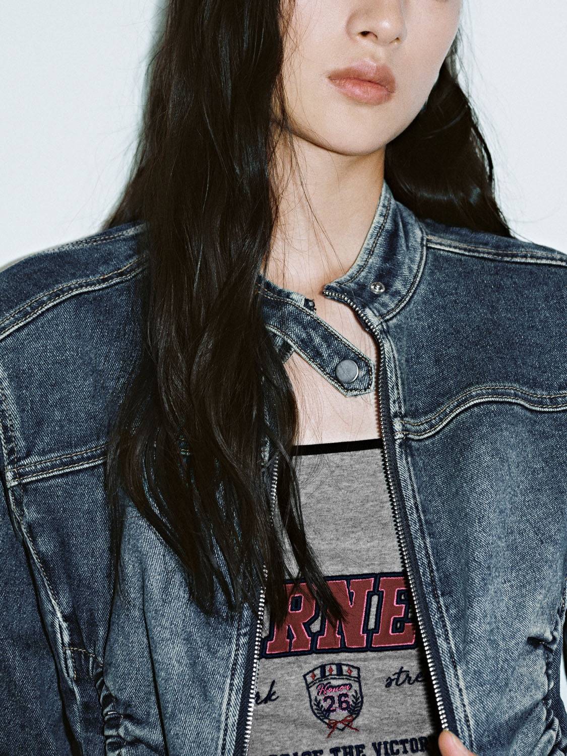 Cropped Denim Shirts