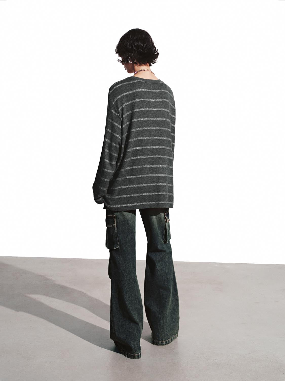 Flap Pocket Flare Leg Jeans