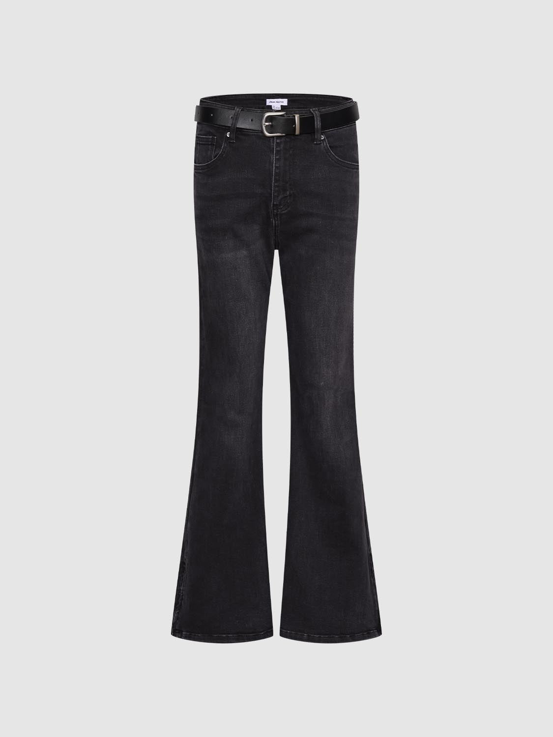 Belted Flare Leg Jeans