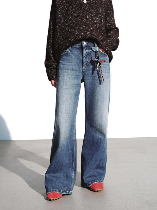 Loose Fit Flare Leg Jeans