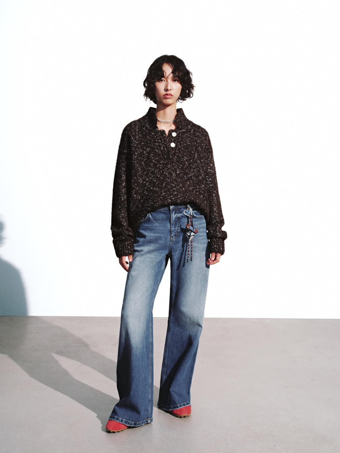 Loose Fit Flare Leg Jeans