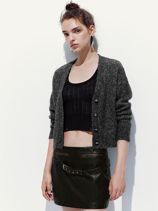 V-Neck Knitted Cardigans