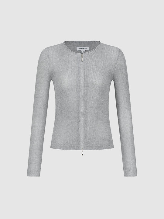 Zip Through Knitted Cardigans