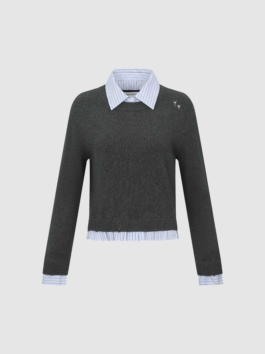 2 In 1 Long Sleeve Knitted T-Shirts