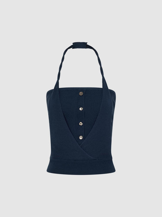 Acrylic Rib Knit Heavy Rib Texture Tank Tops
