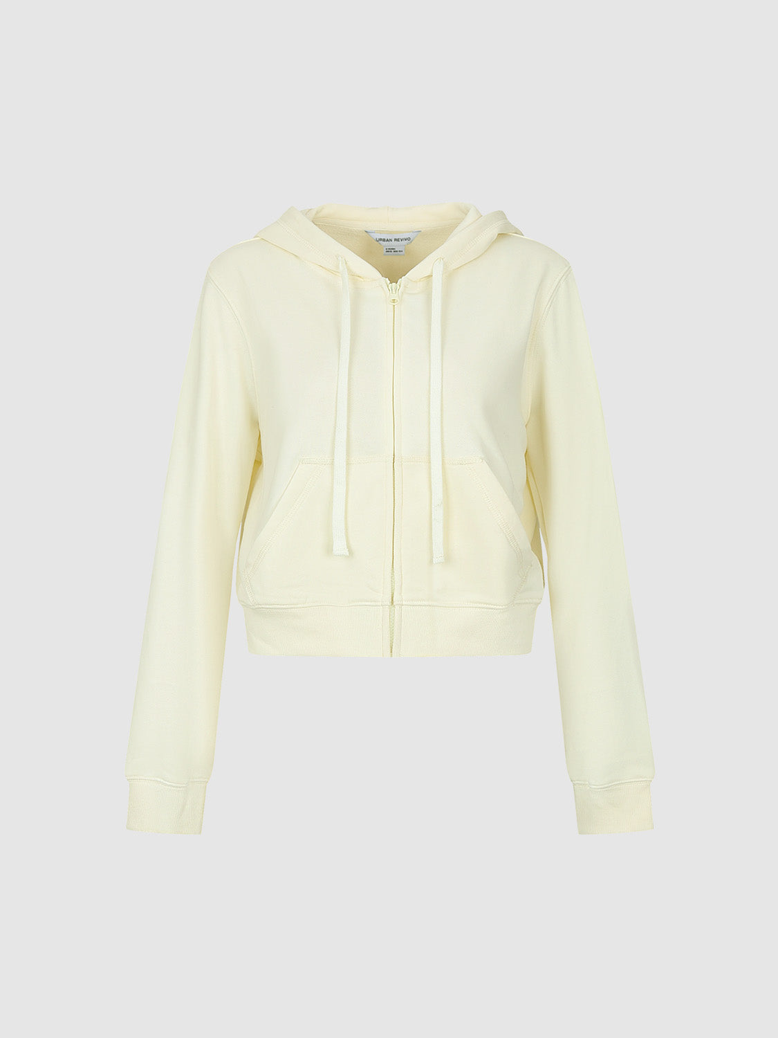 Zipper Front Hooded Loose Jacket