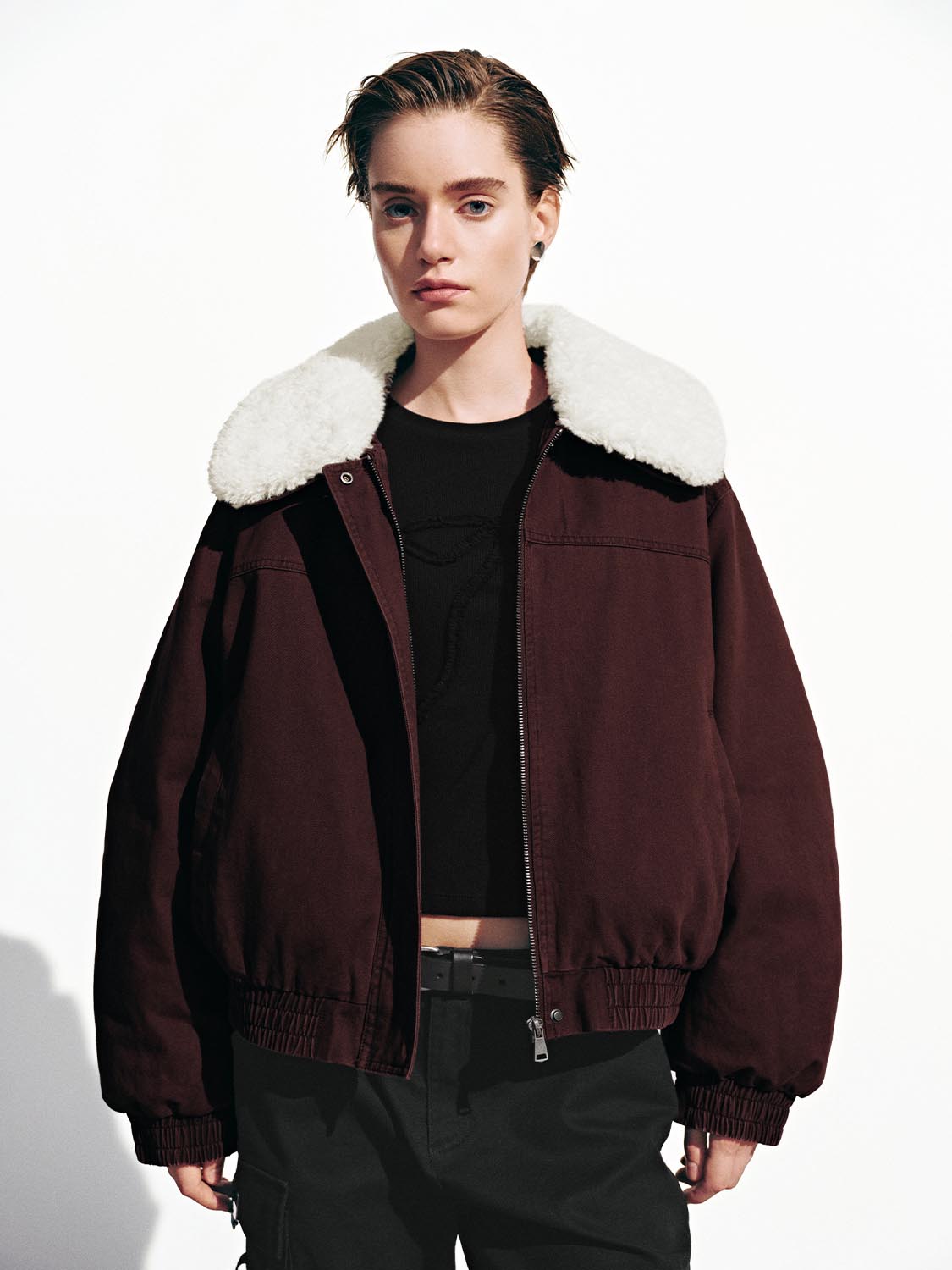 Large Collar Puffer Bomber Jackets