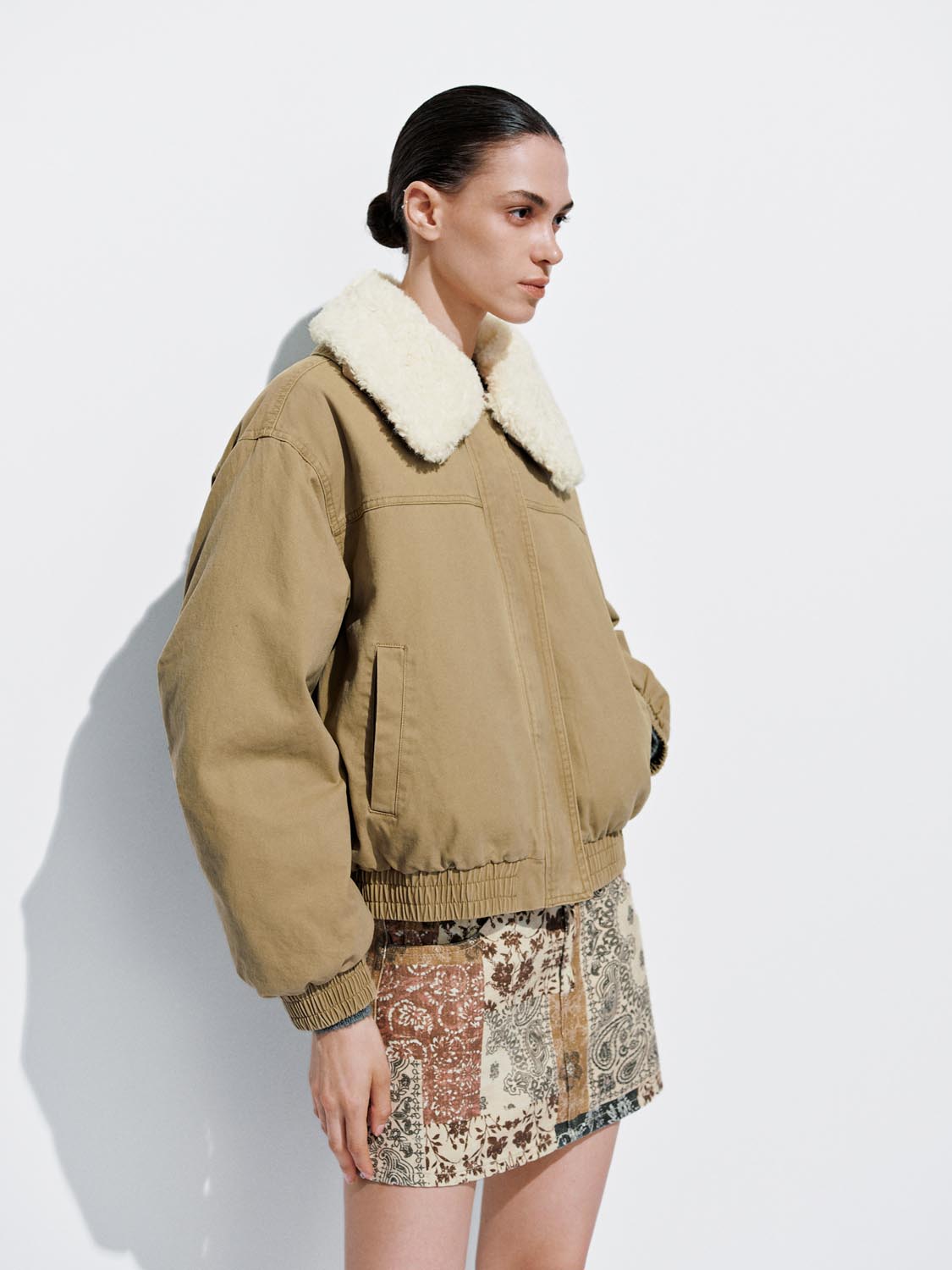 Large Collar Puffer Bomber Jackets