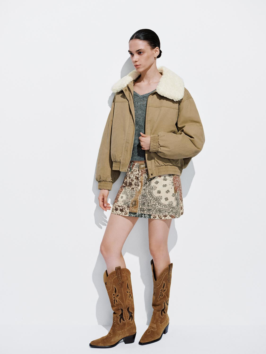 Large Collar Puffer Bomber Jackets