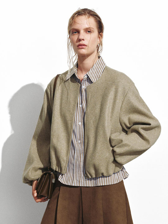 2 In 1 Balloon Hem Jackets