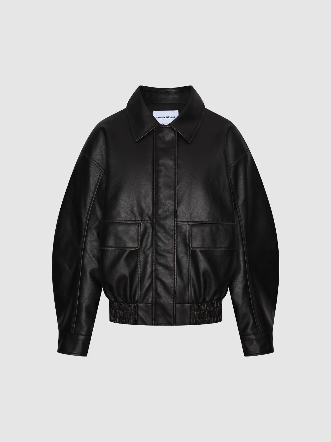 Flap Pockets Collared Bomber Jackets