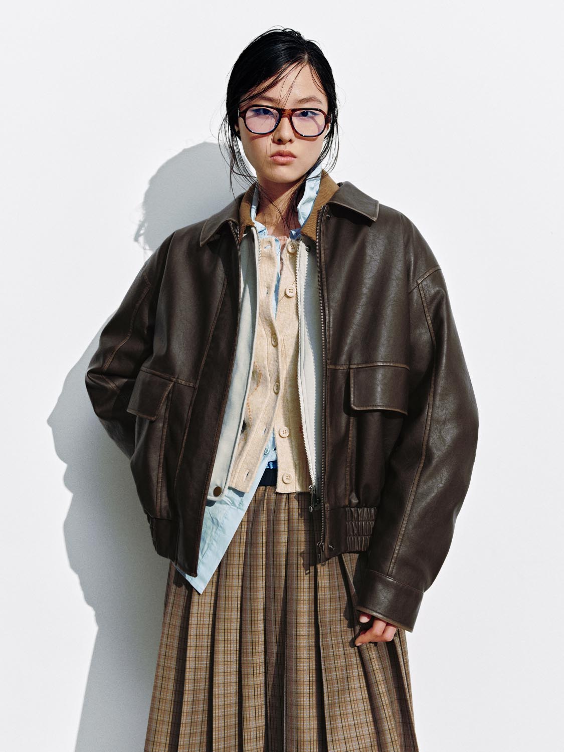 Flap Pockets Collared Bomber Jackets