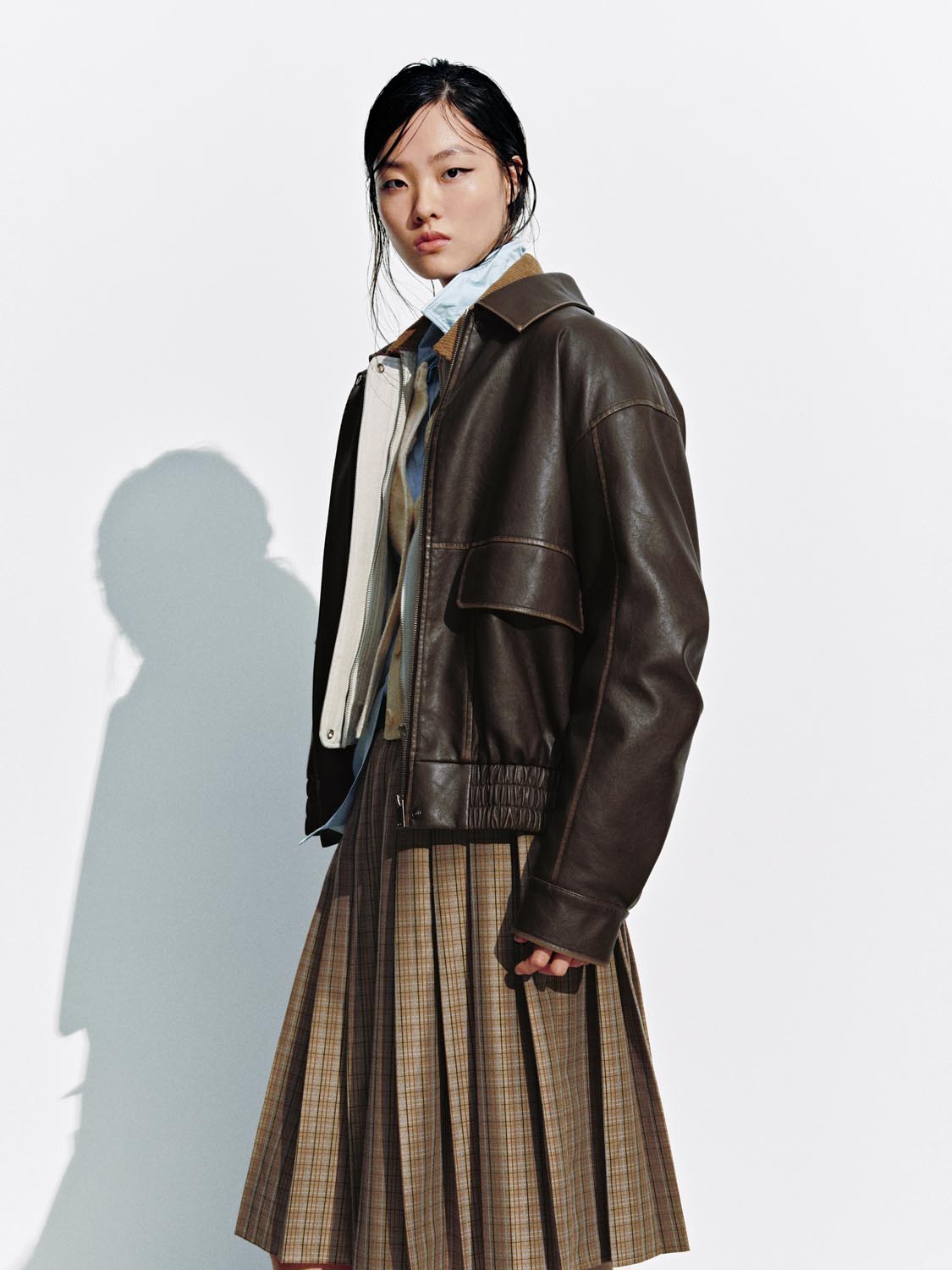 Flap Pockets Collared Bomber Jackets