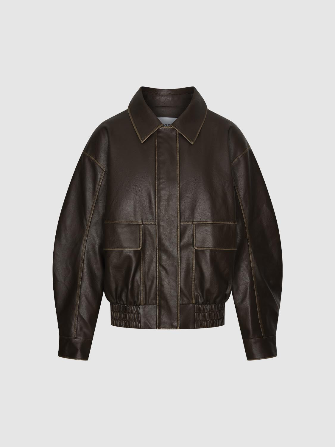 Flap Pockets Collared Bomber Jackets