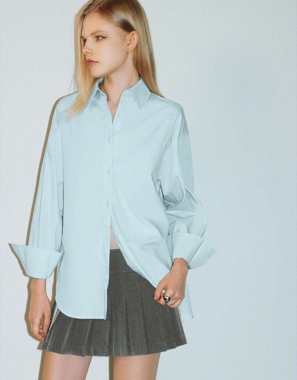 Button Up Straight Shirt