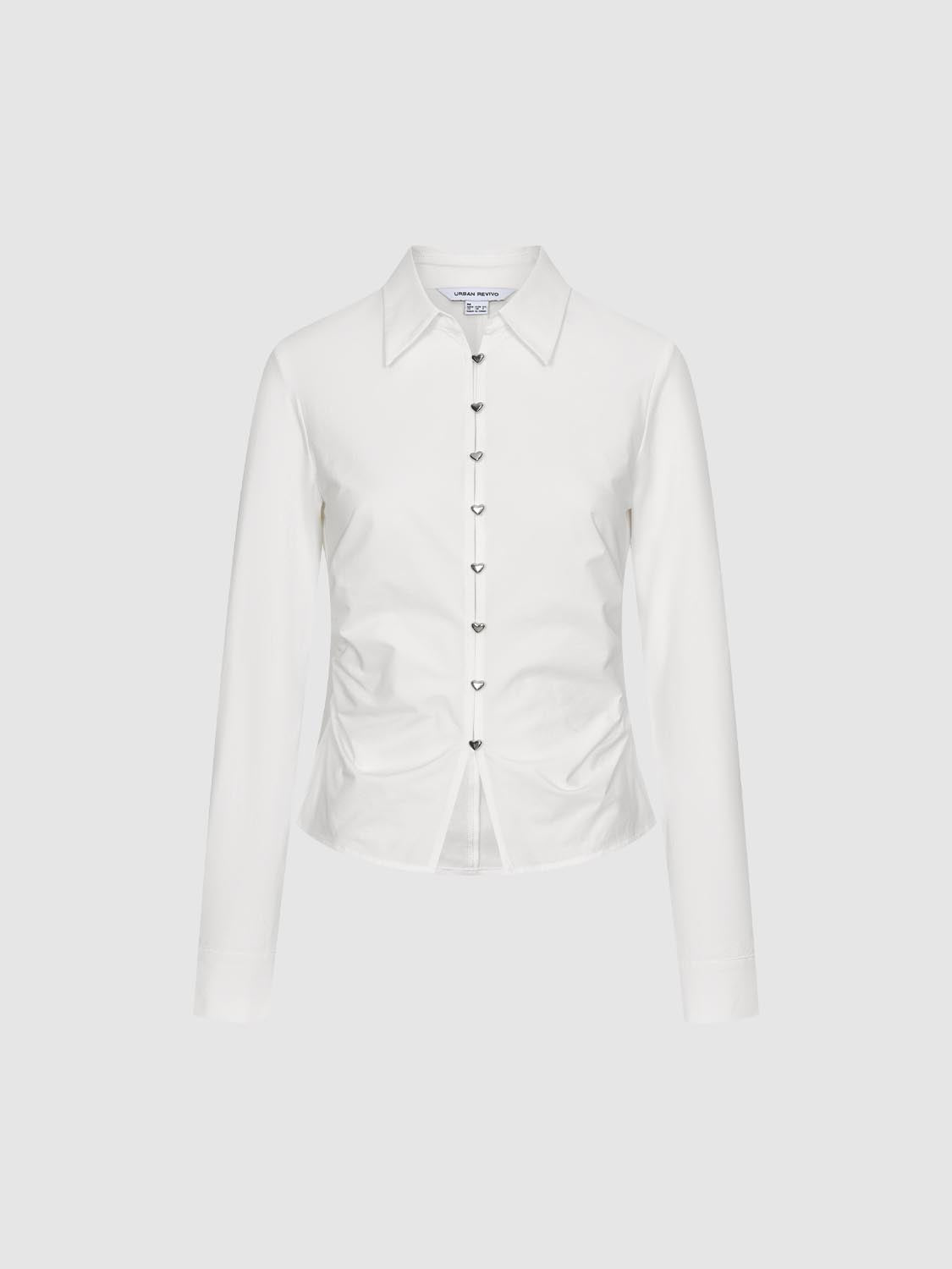 Ruched Slim Fit Shirts