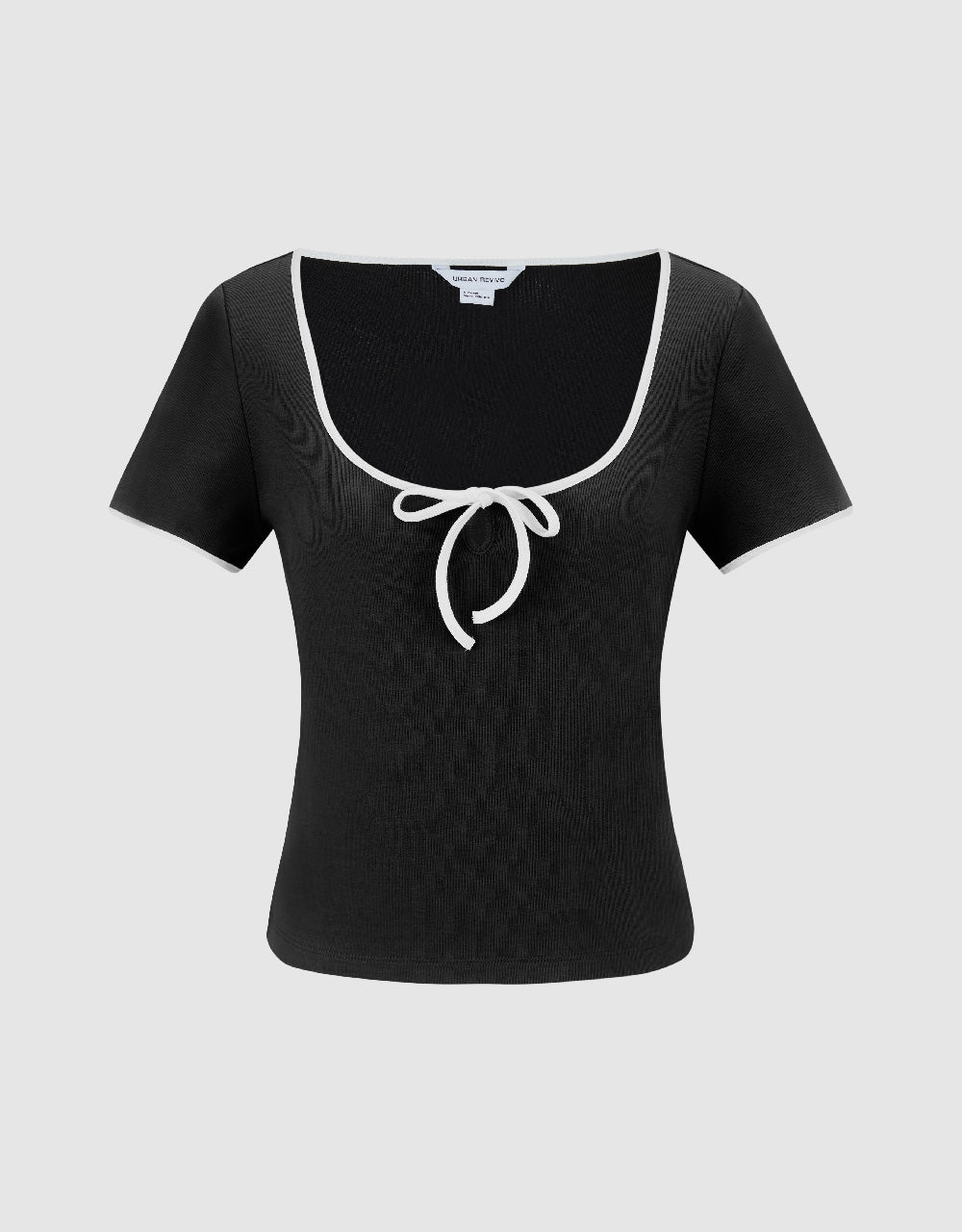 Bow Décor U Neck T-Shirt