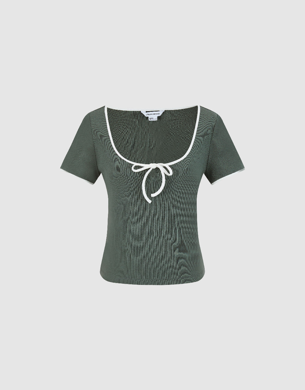 Bow Décor U Neck T-Shirt