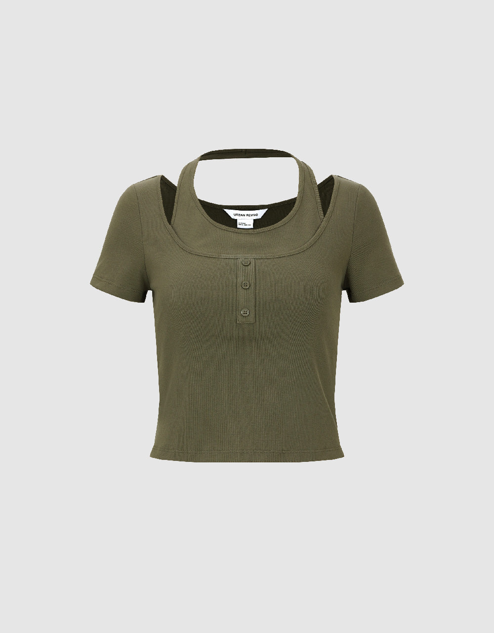 Halter Neck 2 In 1 T-Shirt