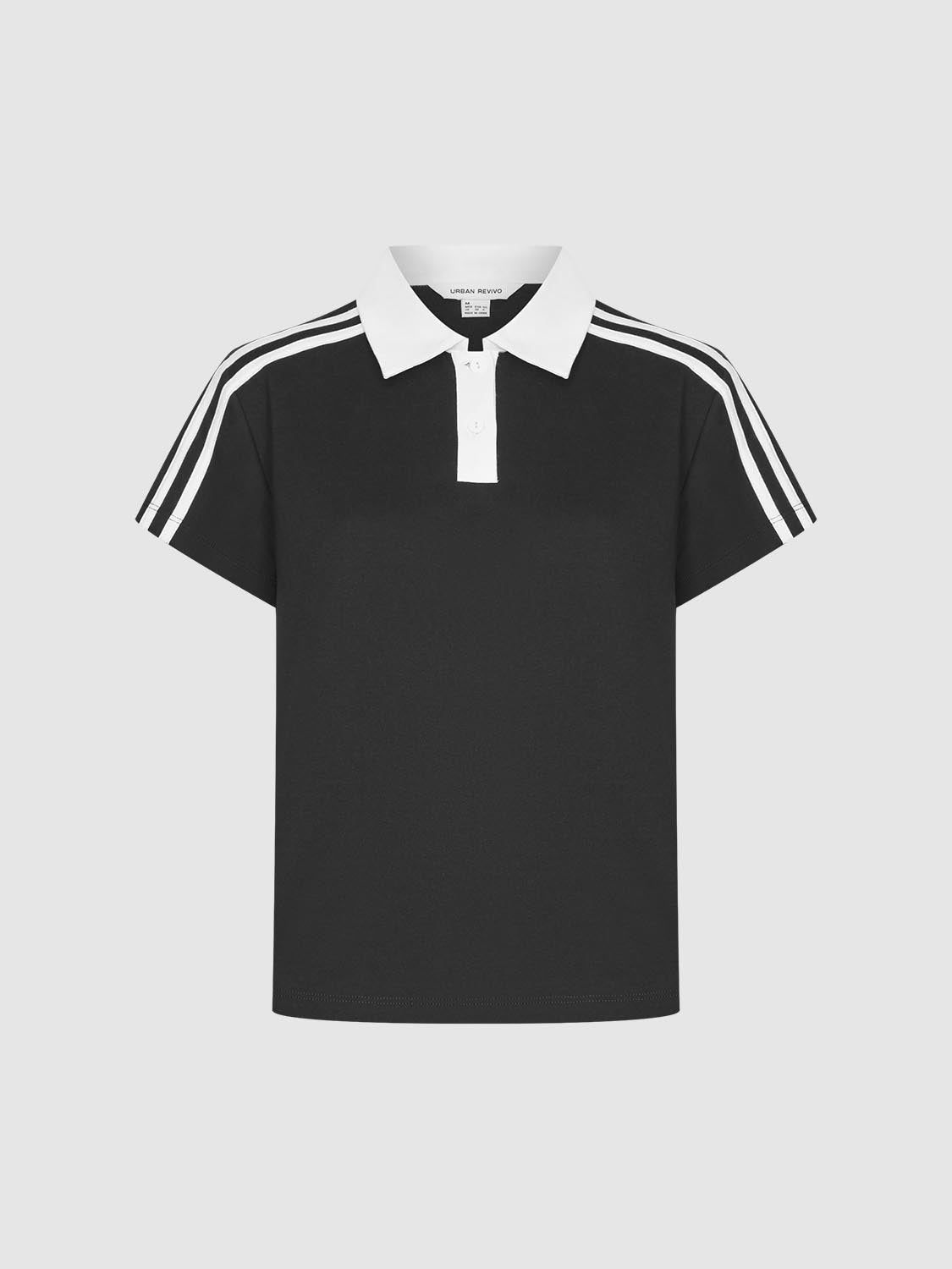 Contrast Trim Polo Shirts