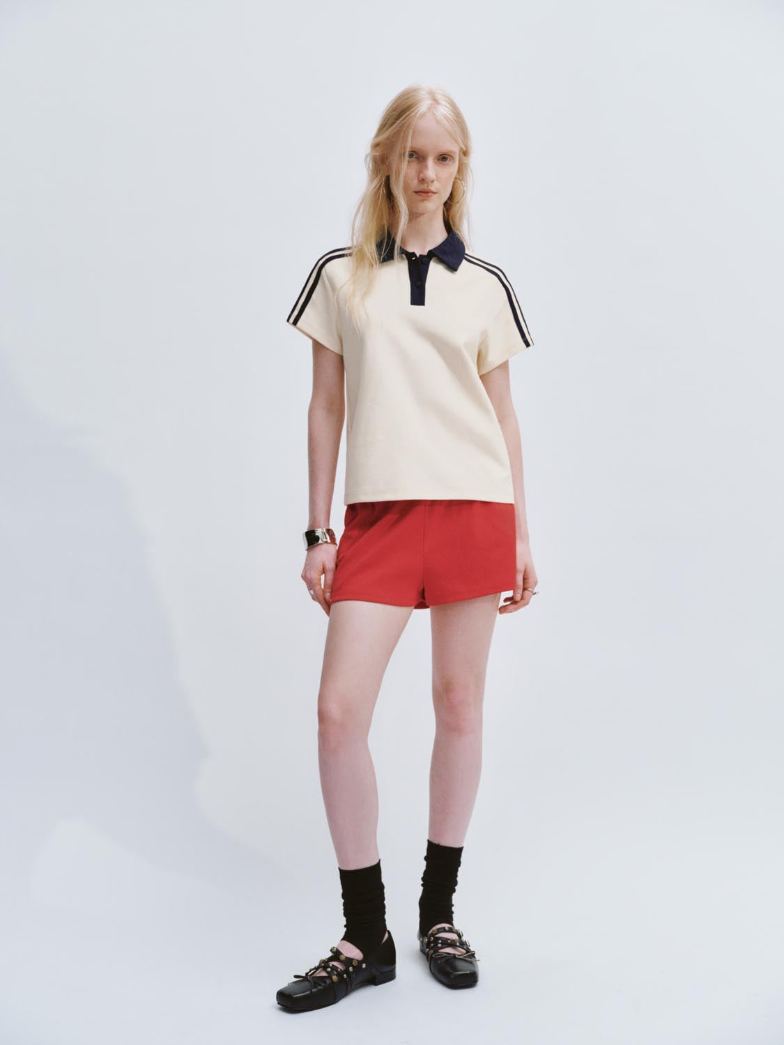 Contrast Trim Polo Shirts