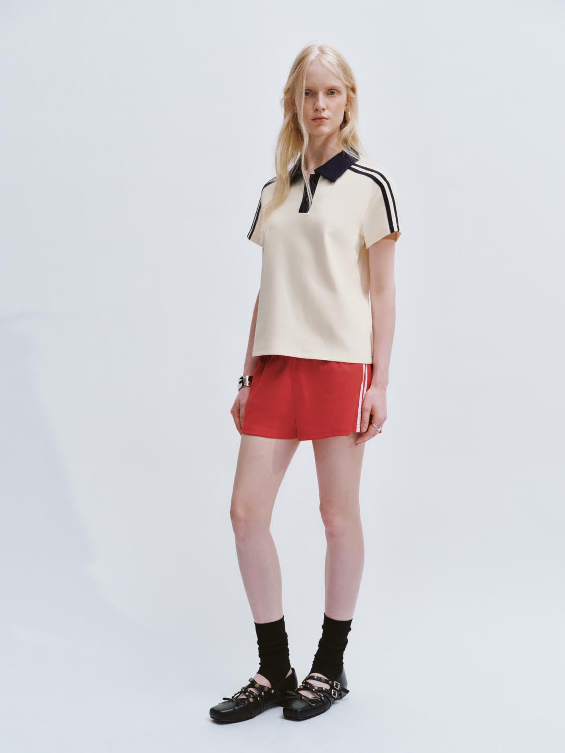 Contrast Trim Polo Shirts