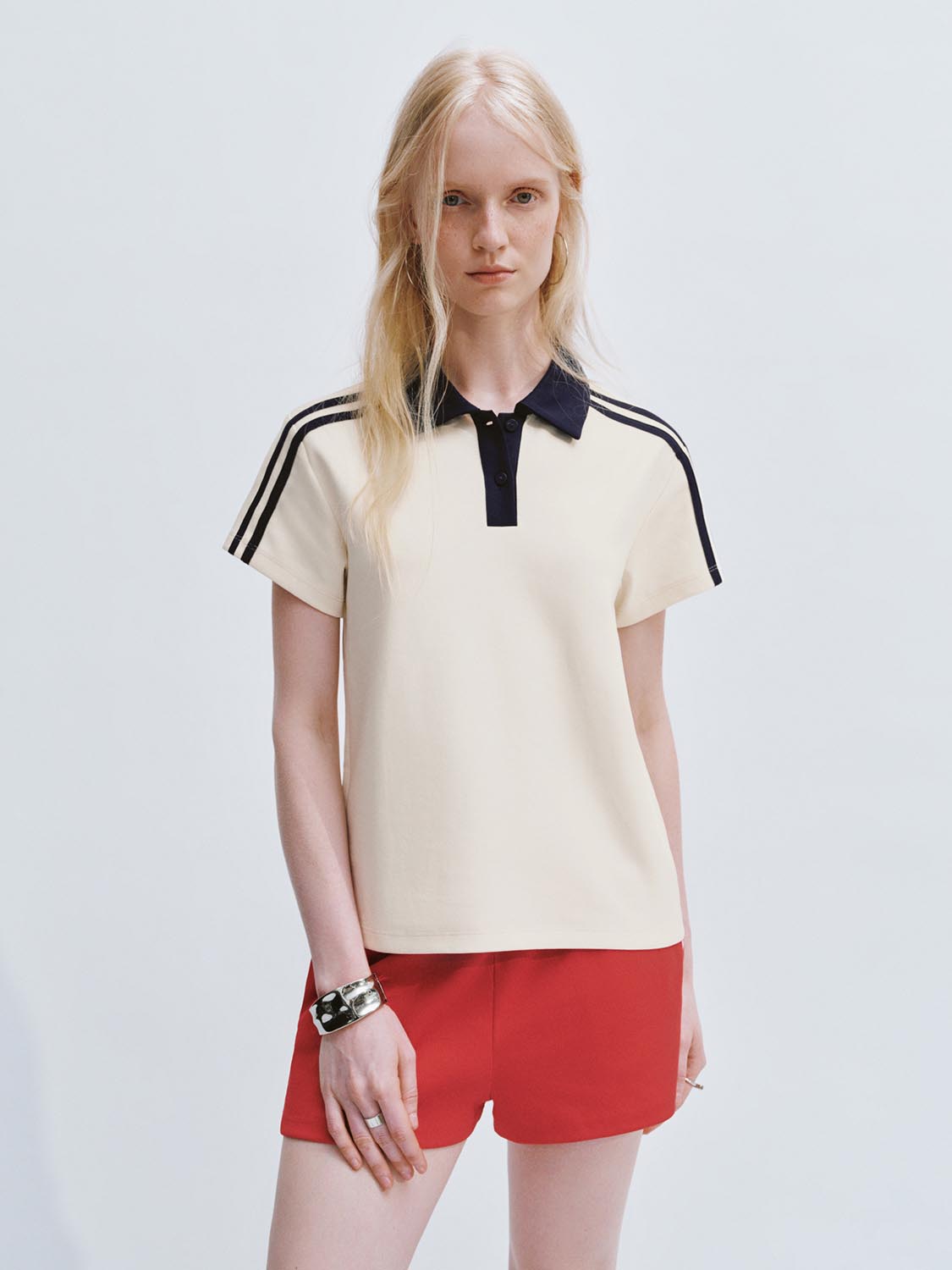 Contrast Trim Polo Shirts