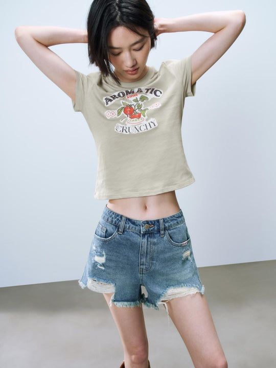 Cropped Short Sleeve T-Shirts