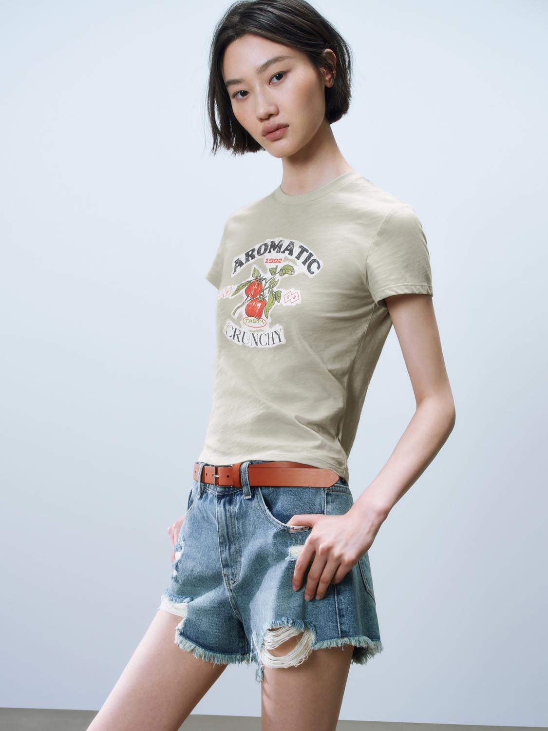 Cropped Short Sleeve T-Shirts
