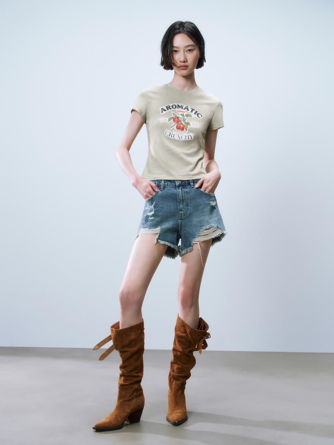 Cropped Short Sleeve T-Shirts