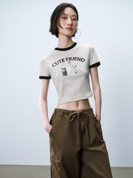 Cropped Short Sleeve T-Shirts