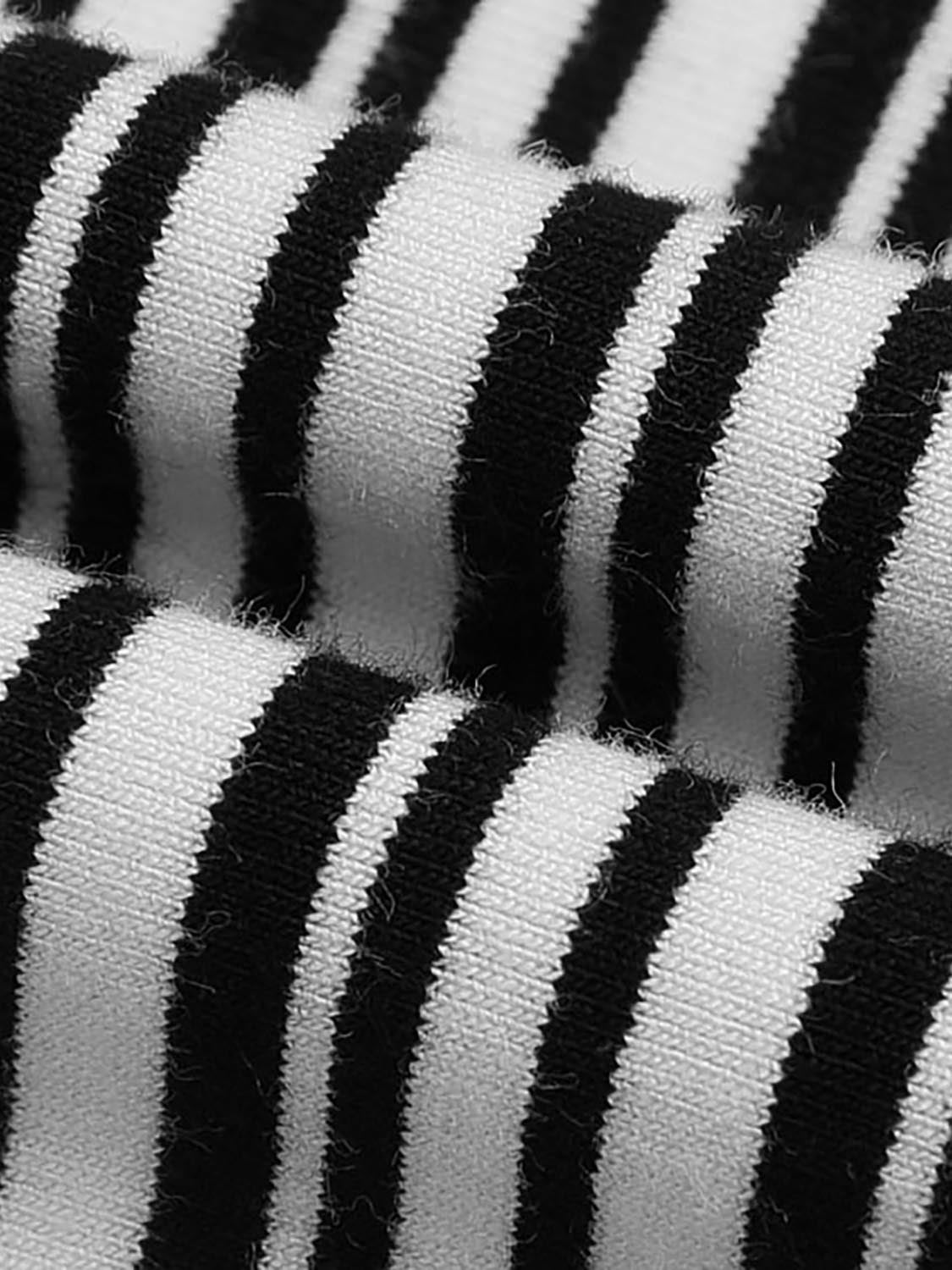 One Shoulder Long Sleeve Stripped T-Shirts