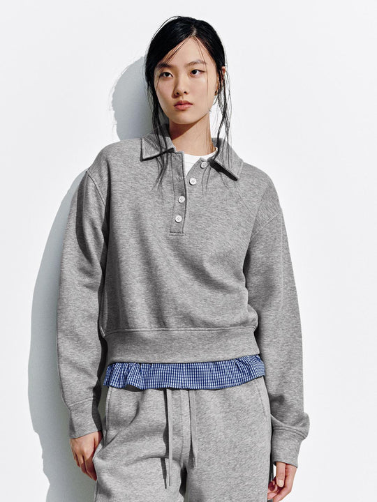 2 In 1 Polo Neck Sweatshirts