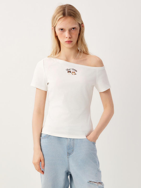 Cotton Blend Embroidered Back Logo T-Shirts