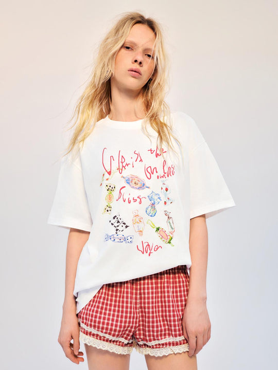 100% Cotton Medium Stretch Graphic Print T-shirts