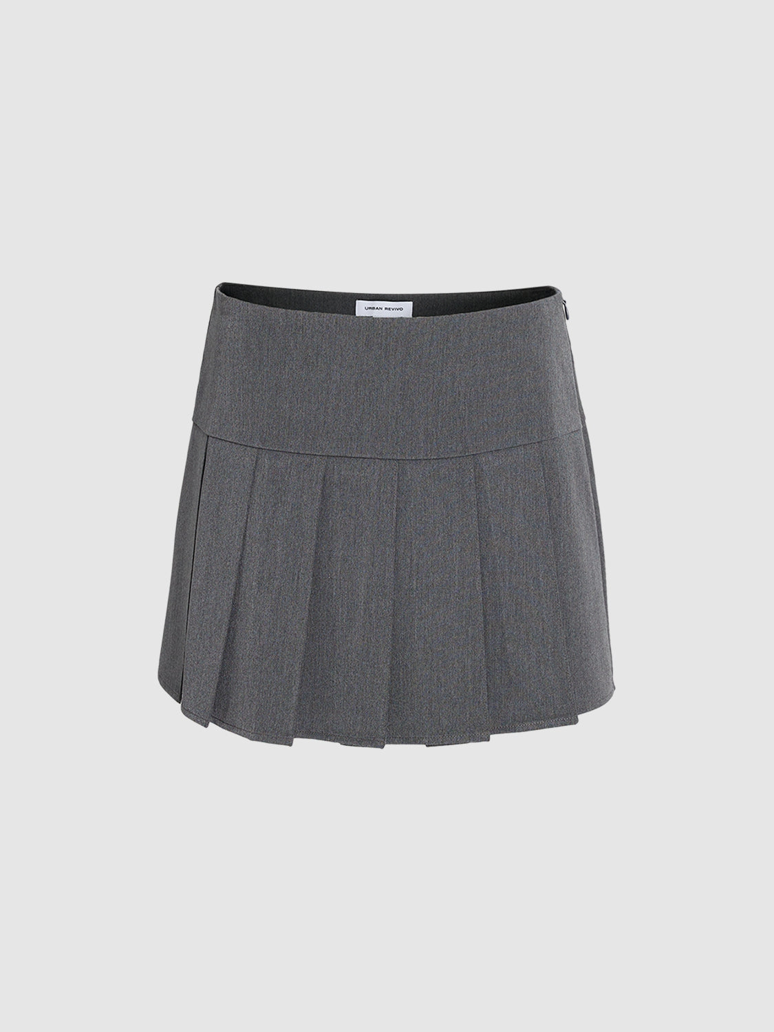 Pleated Mini A-Line Skirt