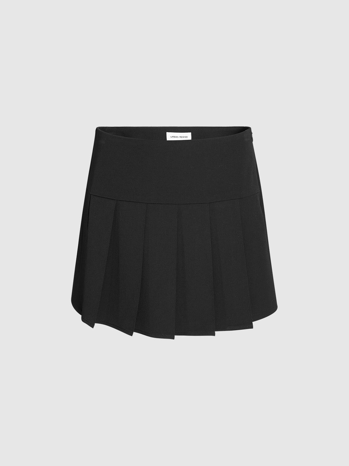 Pleated Mini A-Line Skirt