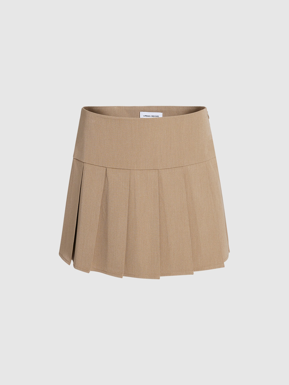 Pleated Mini A-Line Skirt