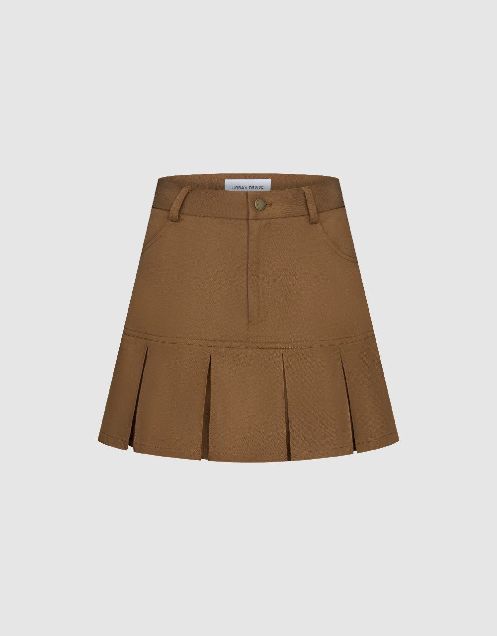 Mini A-Line Skirt With Belt