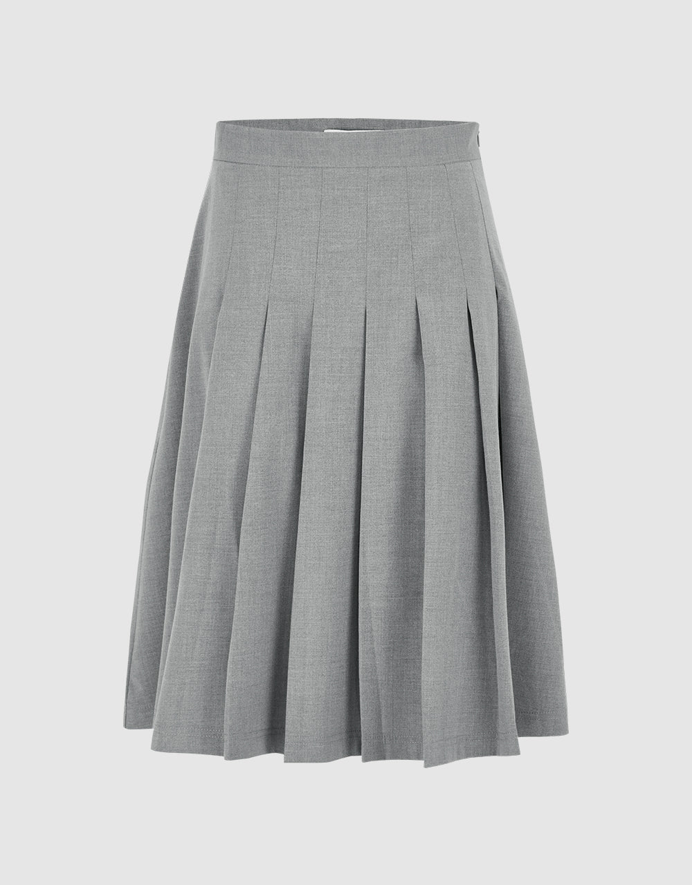 Pleated Midi A-Line Skirt