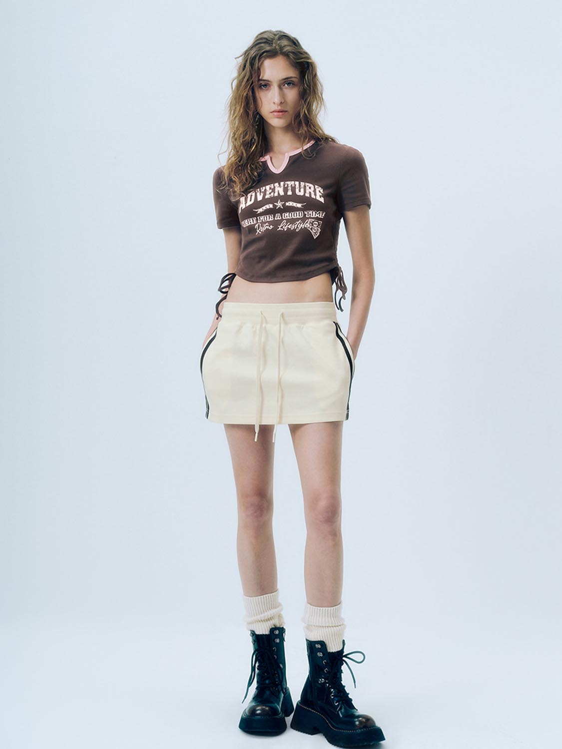 Drawstring Straight Skirts